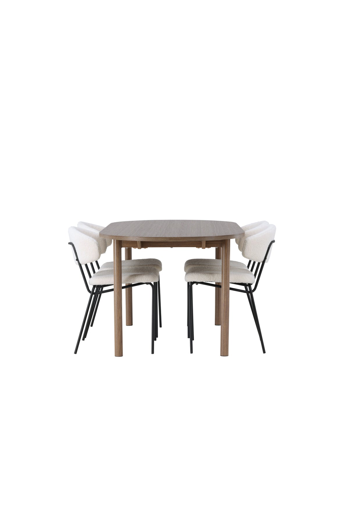 Andy Esszimmerset + Chico 180cm/4St. in Weiss präsentiert im Onlineshop von KAQTU Design AG. Esszimmerset ist von Venture Home