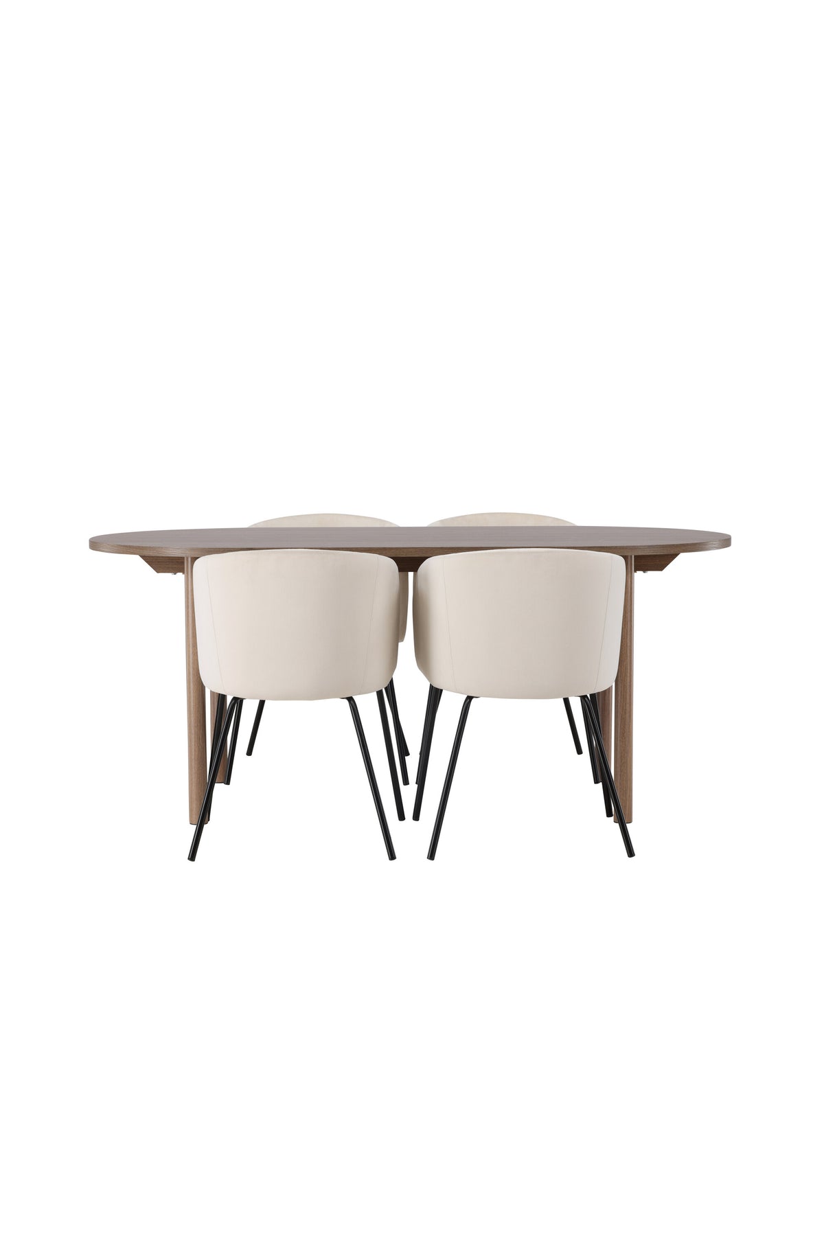 Andy Esszimmerset + Berit 180cm/4St. in Beige, Schwarz präsentiert im Onlineshop von KAQTU Design AG. Esszimmerset ist von Venture Home