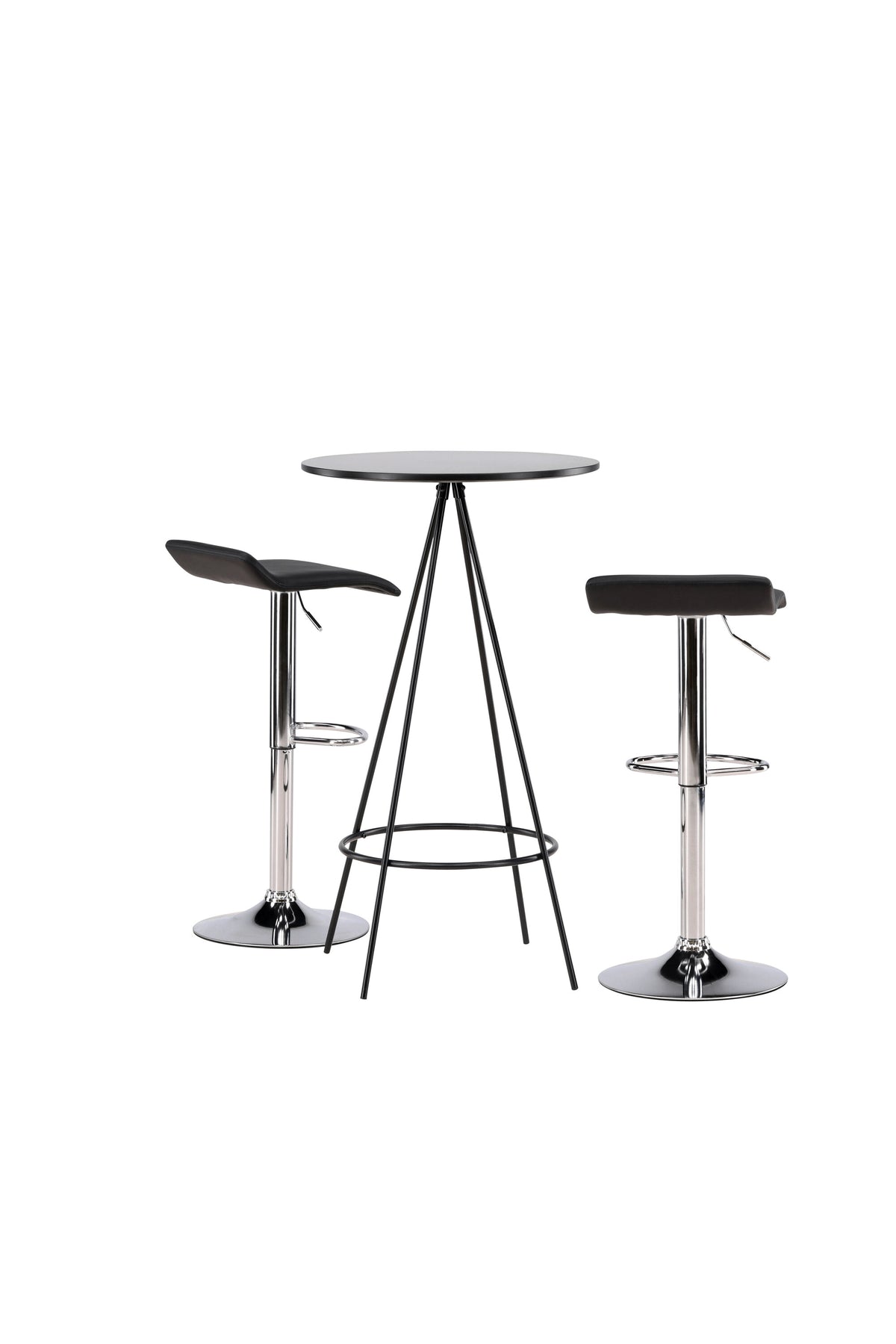 Barset Bistro + Jonna ⌀60cm/2St. in Schwarzes Silber präsentiert im Onlineshop von KAQTU Design AG. Bartischset ist von Venture Home