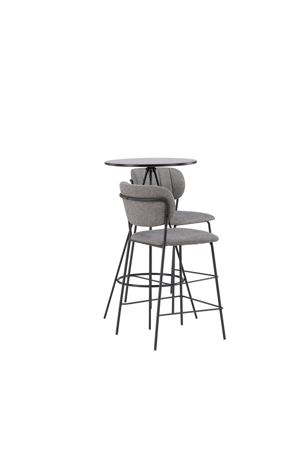 Barset Bistro + Bell ⌀60cm/2St. in Schwarzgrau präsentiert im Onlineshop von KAQTU Design AG. Bartischset ist von Venture Home