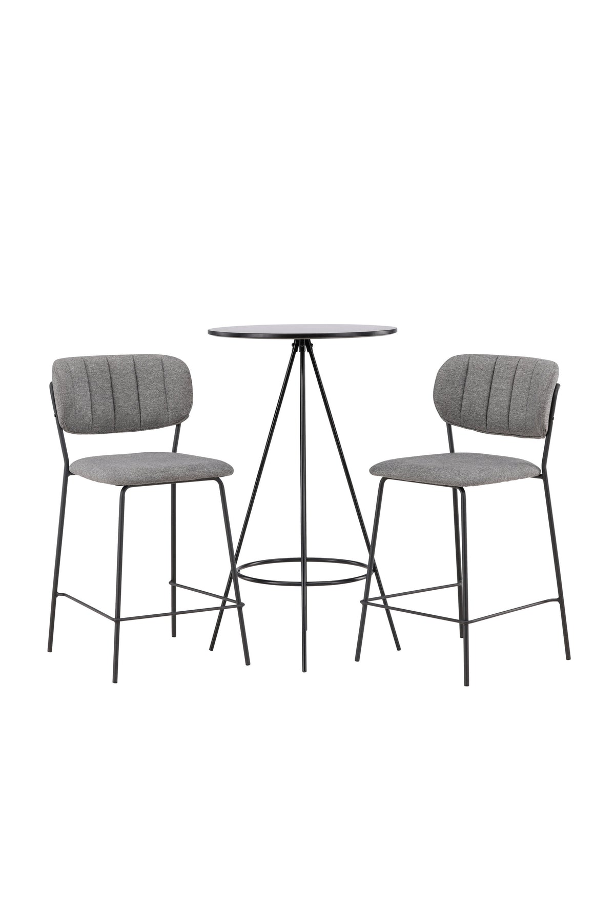 Barset Bistro + Bell ⌀60cm/2St. in Schwarzgrau präsentiert im Onlineshop von KAQTU Design AG. Bartischset ist von Venture Home