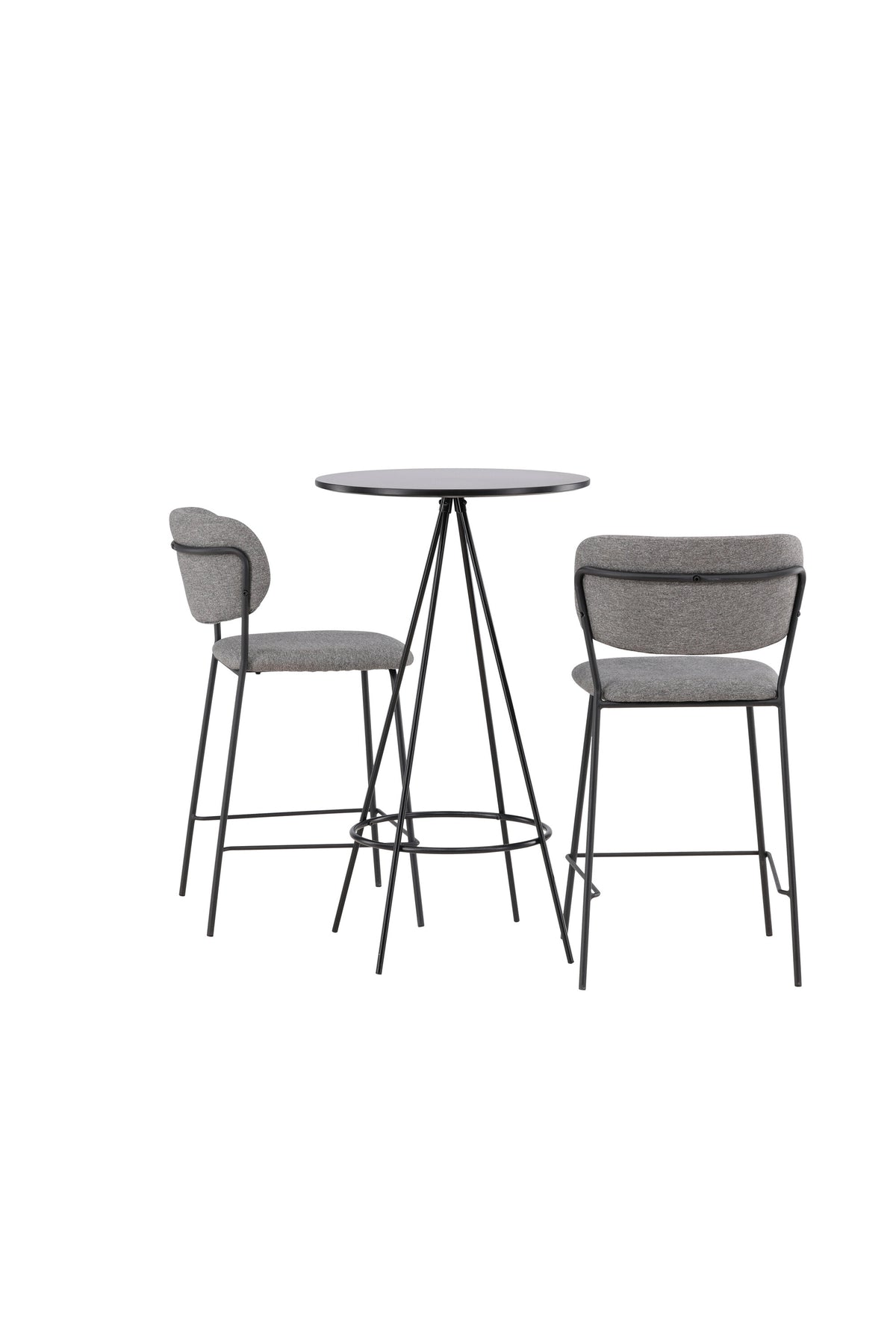 Barset Bistro + Bell ⌀60cm/2St. in Schwarzgrau präsentiert im Onlineshop von KAQTU Design AG. Bartischset ist von Venture Home