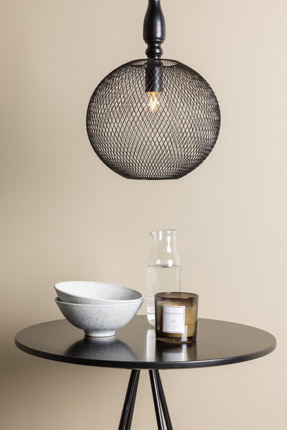 Barset Bistro + Tempe ⌀60cm/2St. Tief in Dunkelgrau präsentiert im Onlineshop von KAQTU Design AG. Bartischset ist von Venture Home