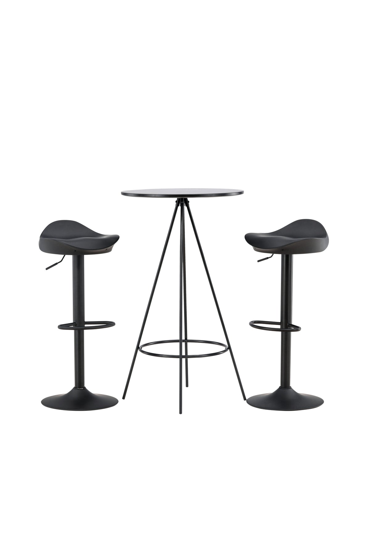 Barset Bistro + Adesto ⌀60cm/2St. in Schwarz präsentiert im Onlineshop von KAQTU Design AG. Bartischset ist von Venture Home