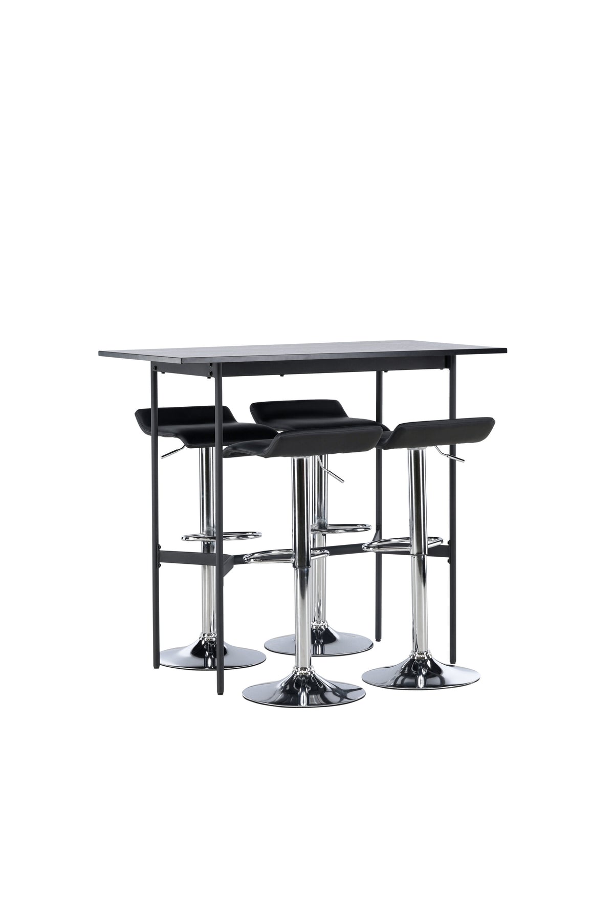Barset Rax + Jonna 120cm/4St. in Schwarzes Silber präsentiert im Onlineshop von KAQTU Design AG. Bartischset ist von Venture Home