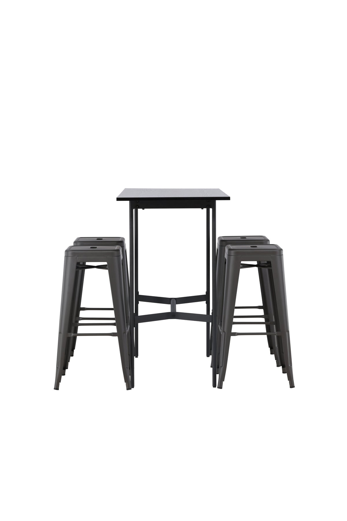 Barset Rax + Tempe 120cm/4St. Tief in Dunkelgrau präsentiert im Onlineshop von KAQTU Design AG. Bartischset ist von Venture Home