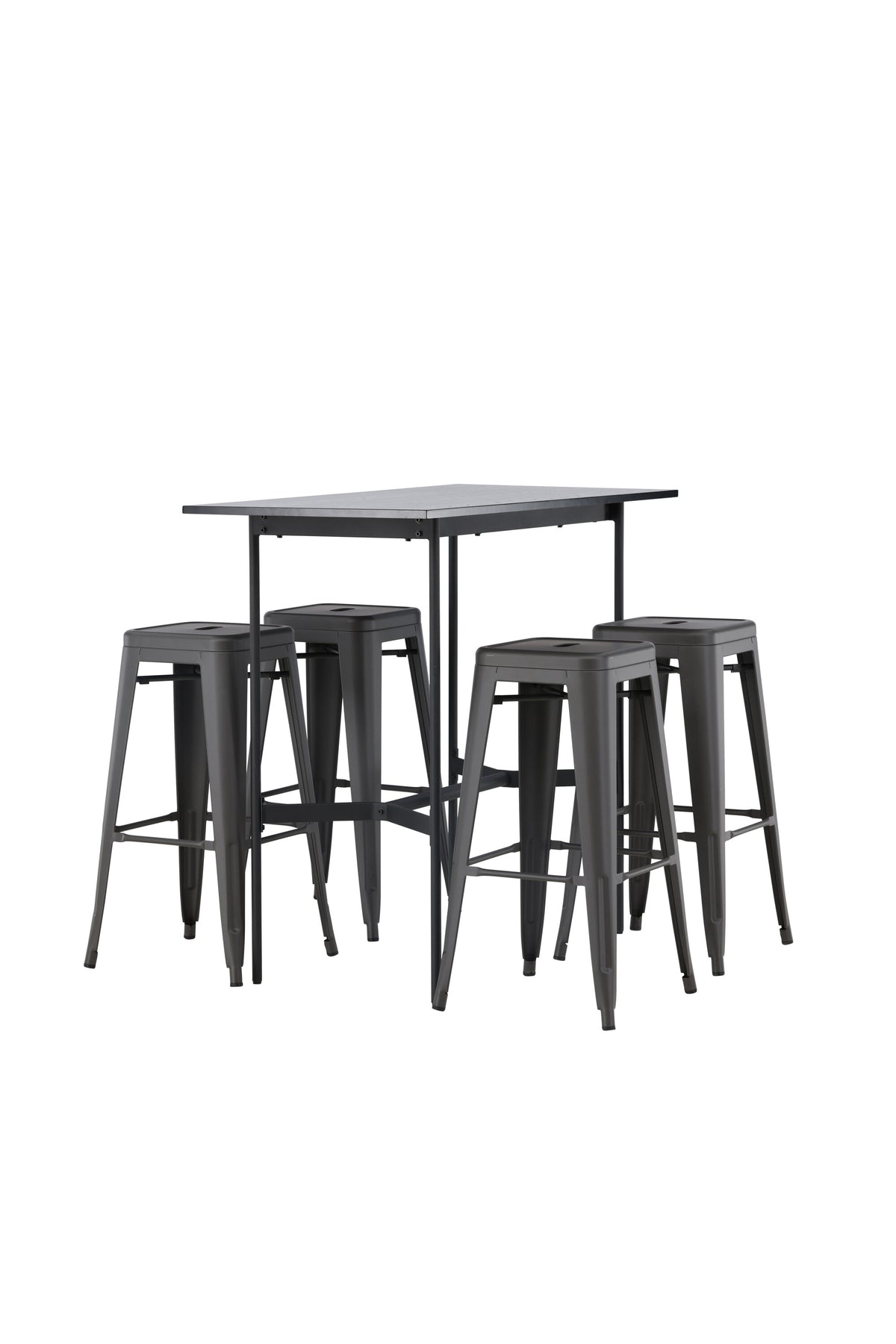 Barset Rax + Tempe 120cm/4St. Tief in Dunkelgrau präsentiert im Onlineshop von KAQTU Design AG. Bartischset ist von Venture Home