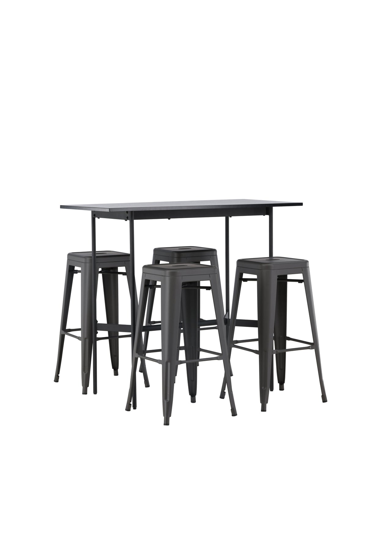 Barset Rax + Tempe 120cm/4St. Tief in Dunkelgrau präsentiert im Onlineshop von KAQTU Design AG. Bartischset ist von Venture Home