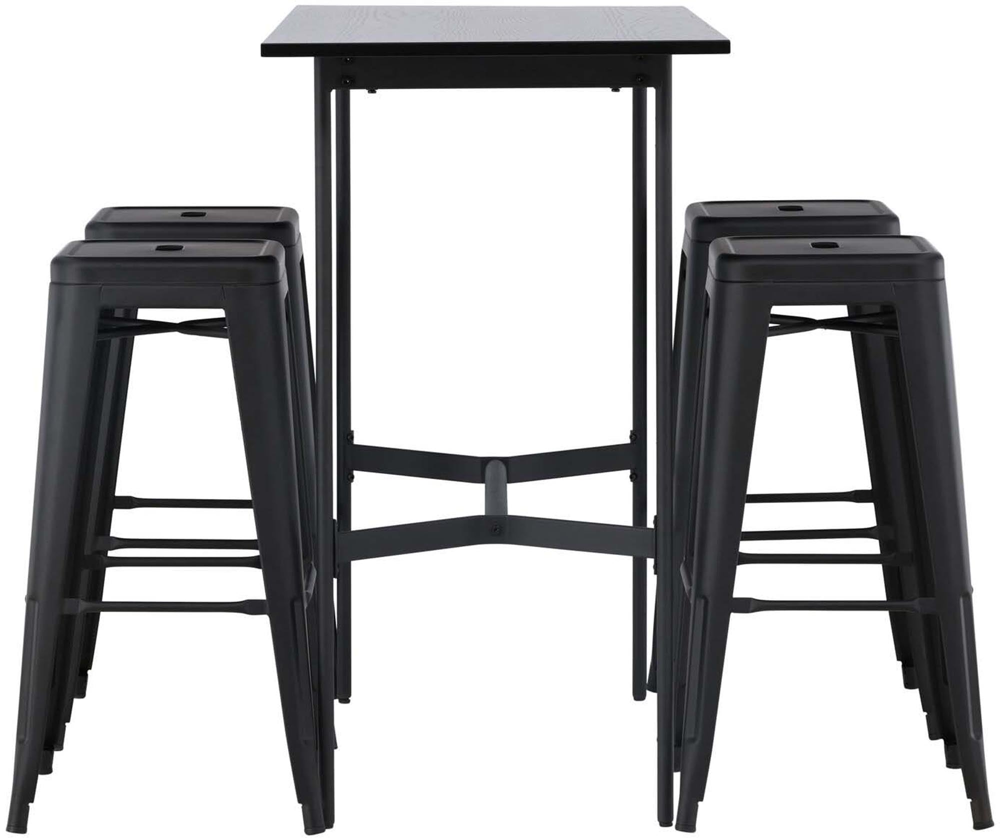 Elegantes Barset Rax + Tempe 120cm, 4-teilig von Venture Home. Ideal für gesellige Abende, kombiniert Stil und Funktionalität in jedem Raum.