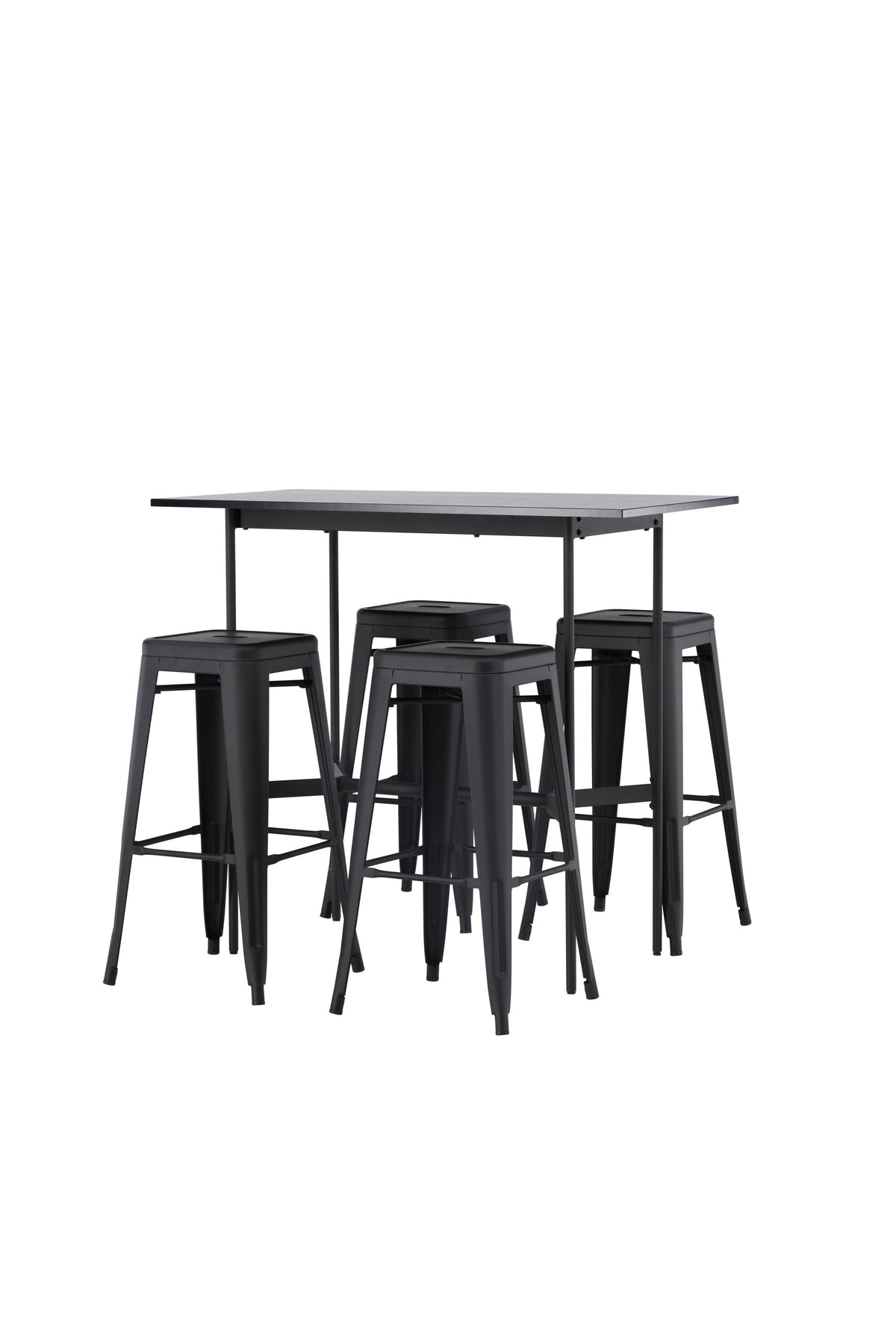 Barset Rax + Tempe 120cm/4St. Tief in Schwarz präsentiert im Onlineshop von KAQTU Design AG. Bartischset ist von Venture Home