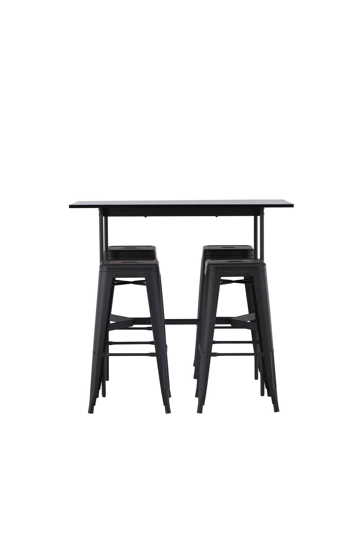Barset Rax + Tempe 120cm/4St. Tief in Schwarz präsentiert im Onlineshop von KAQTU Design AG. Bartischset ist von Venture Home