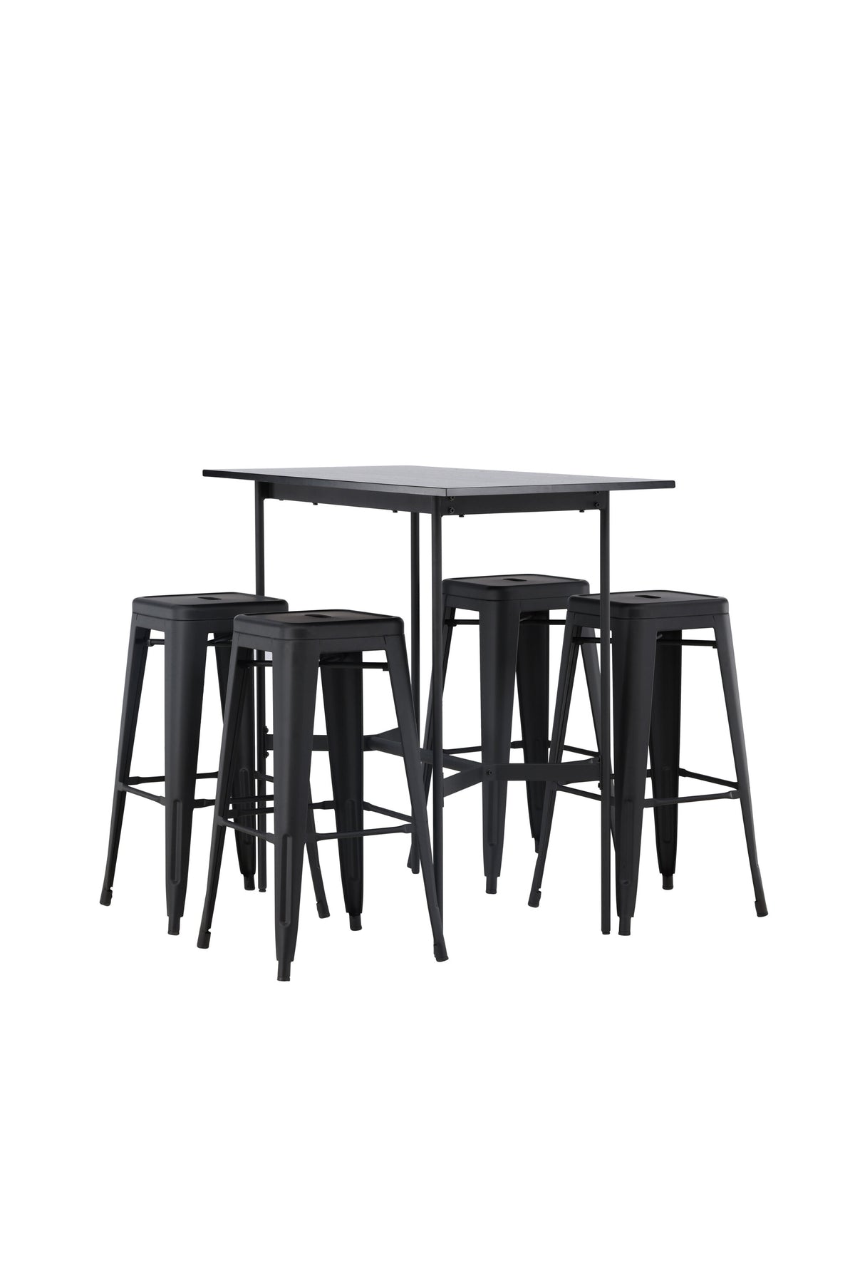 Barset Rax + Tempe 120cm/4St. Tief in Schwarz präsentiert im Onlineshop von KAQTU Design AG. Bartischset ist von Venture Home