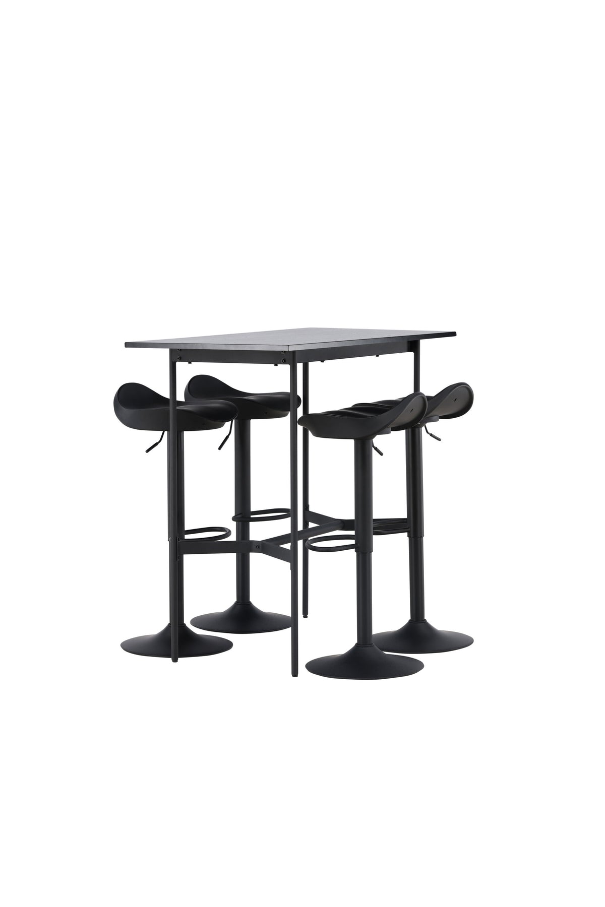 Barset Rax + Adesto 120cm/4St. in Schwarz präsentiert im Onlineshop von KAQTU Design AG. Bartischset ist von Venture Home