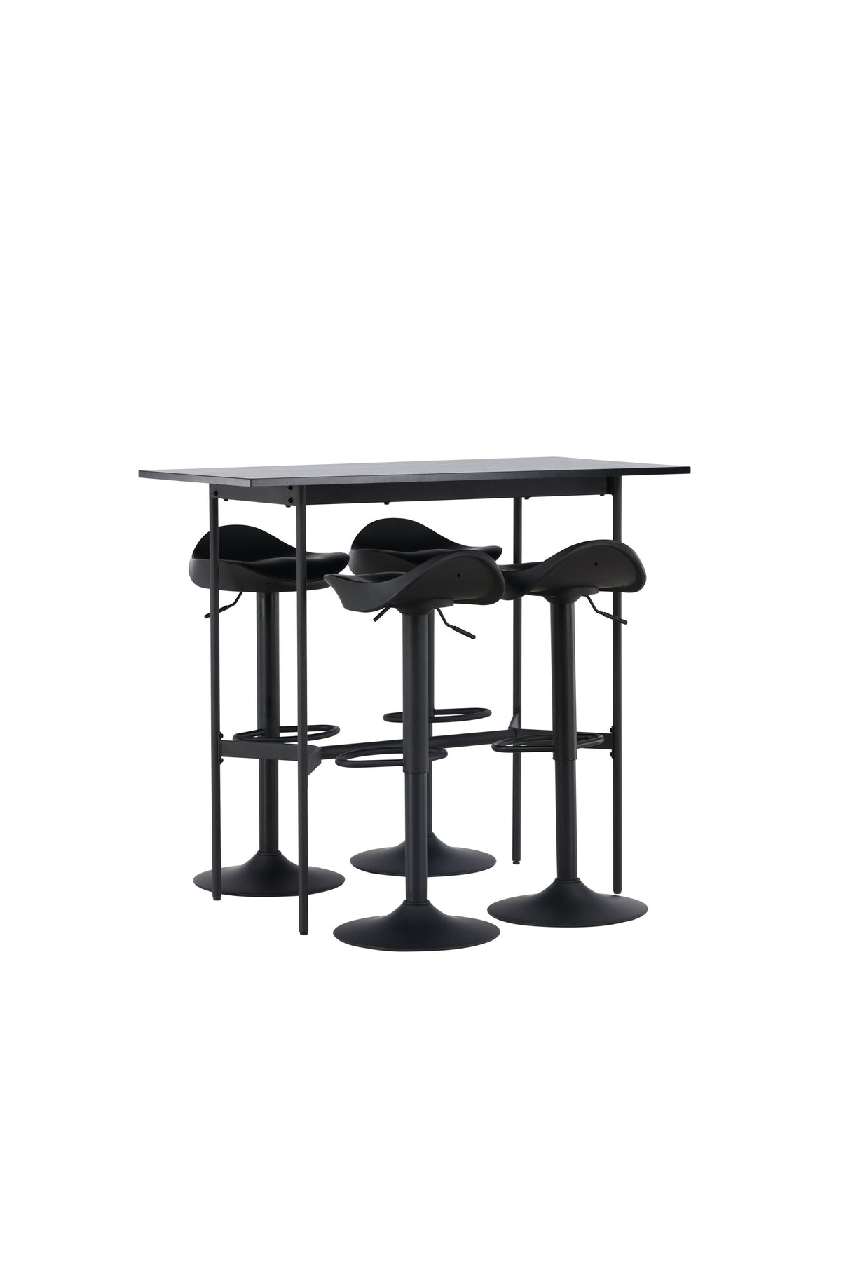 Barset Rax + Adesto 120cm/4St. in Schwarz präsentiert im Onlineshop von KAQTU Design AG. Bartischset ist von Venture Home