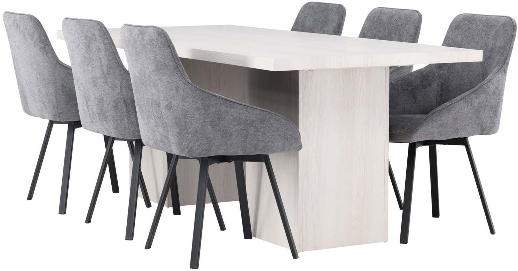 Stilvolles Olga Esszimmerset mit Rosie Tisch, 200cm, 6 Stühle.