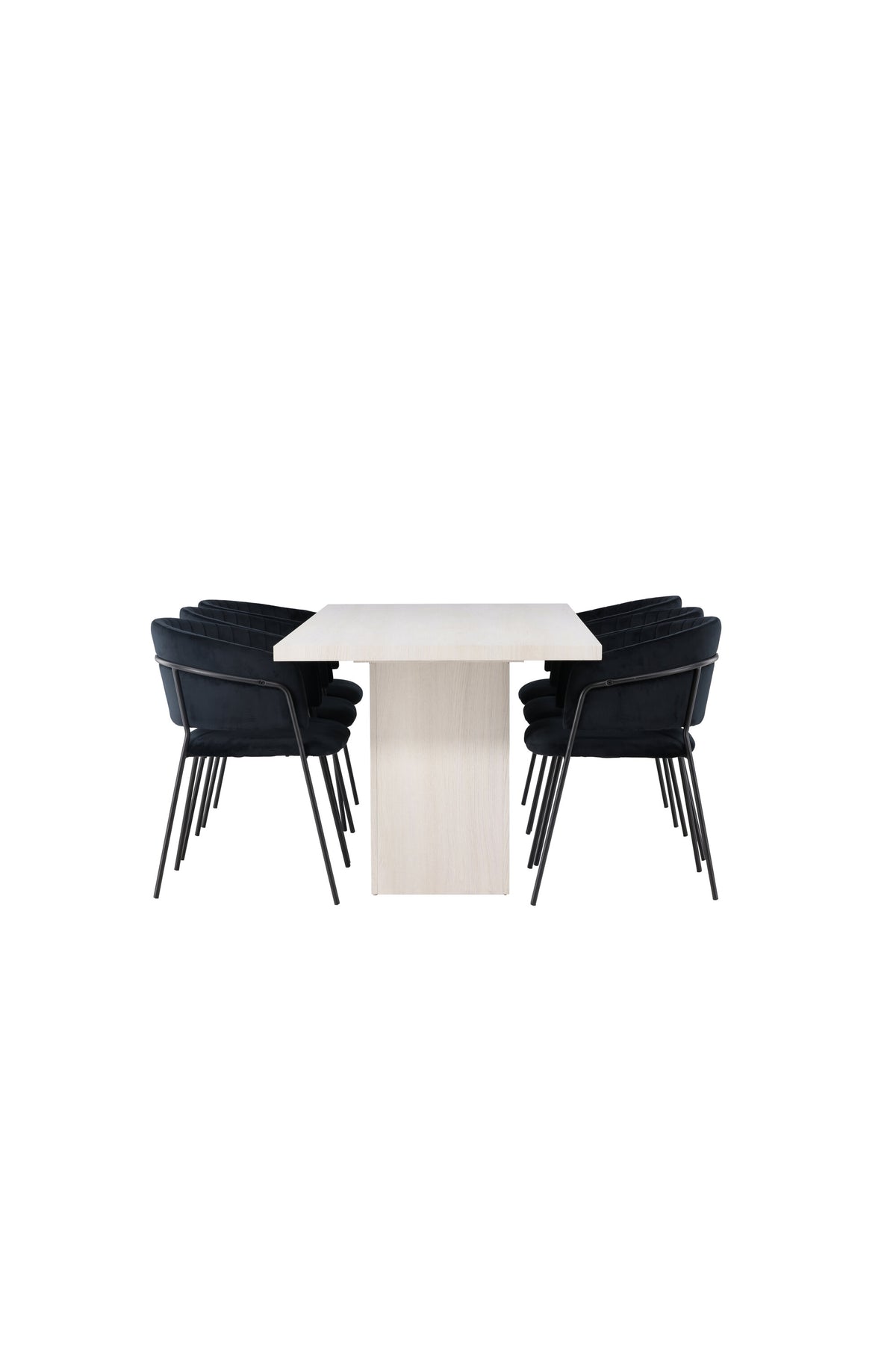 Olga Esszimmerset + Selma 200cm/6St. in Schwarz präsentiert im Onlineshop von KAQTU Design AG. Esszimmerset ist von Venture Home