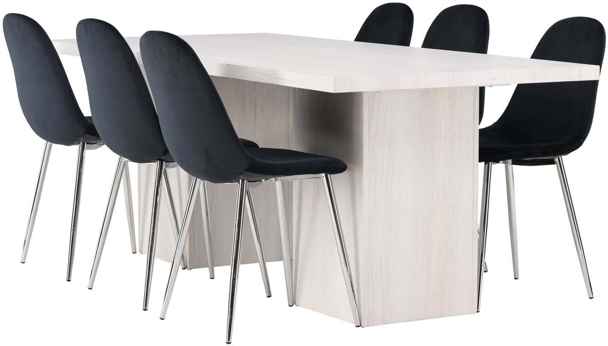 Elegantes Olga Esszimmerset mit 200cm Tisch und 6 Stühlen von Venture Home.