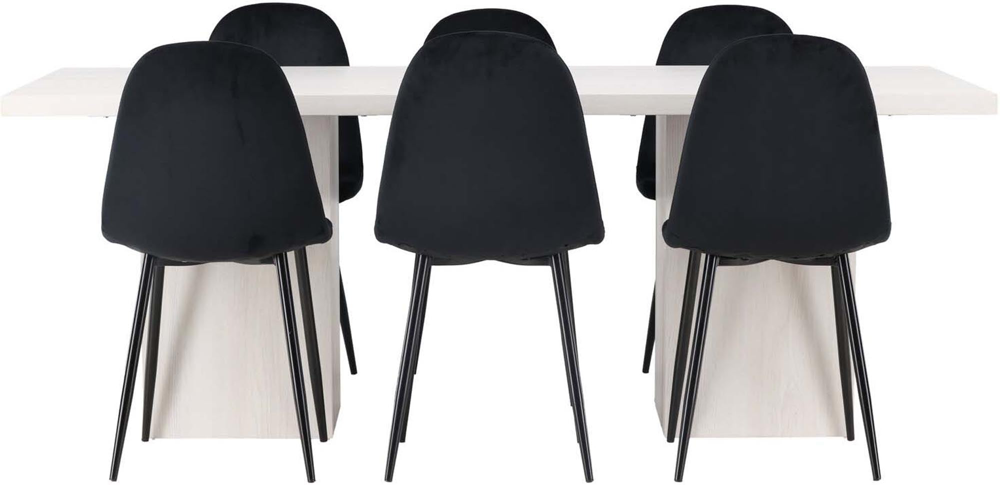 Modernes Olga Esszimmerset: 200cm Tisch & 6 Stühle von Venture Home.