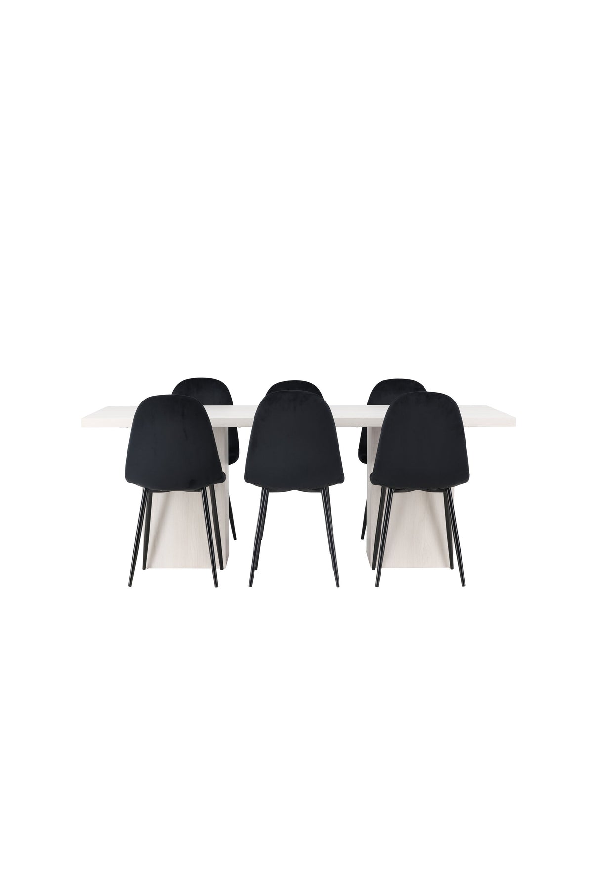 Olga Esszimmerset + Polar 200cm/6St. in Schwarz präsentiert im Onlineshop von KAQTU Design AG. Esszimmerset ist von Venture Home