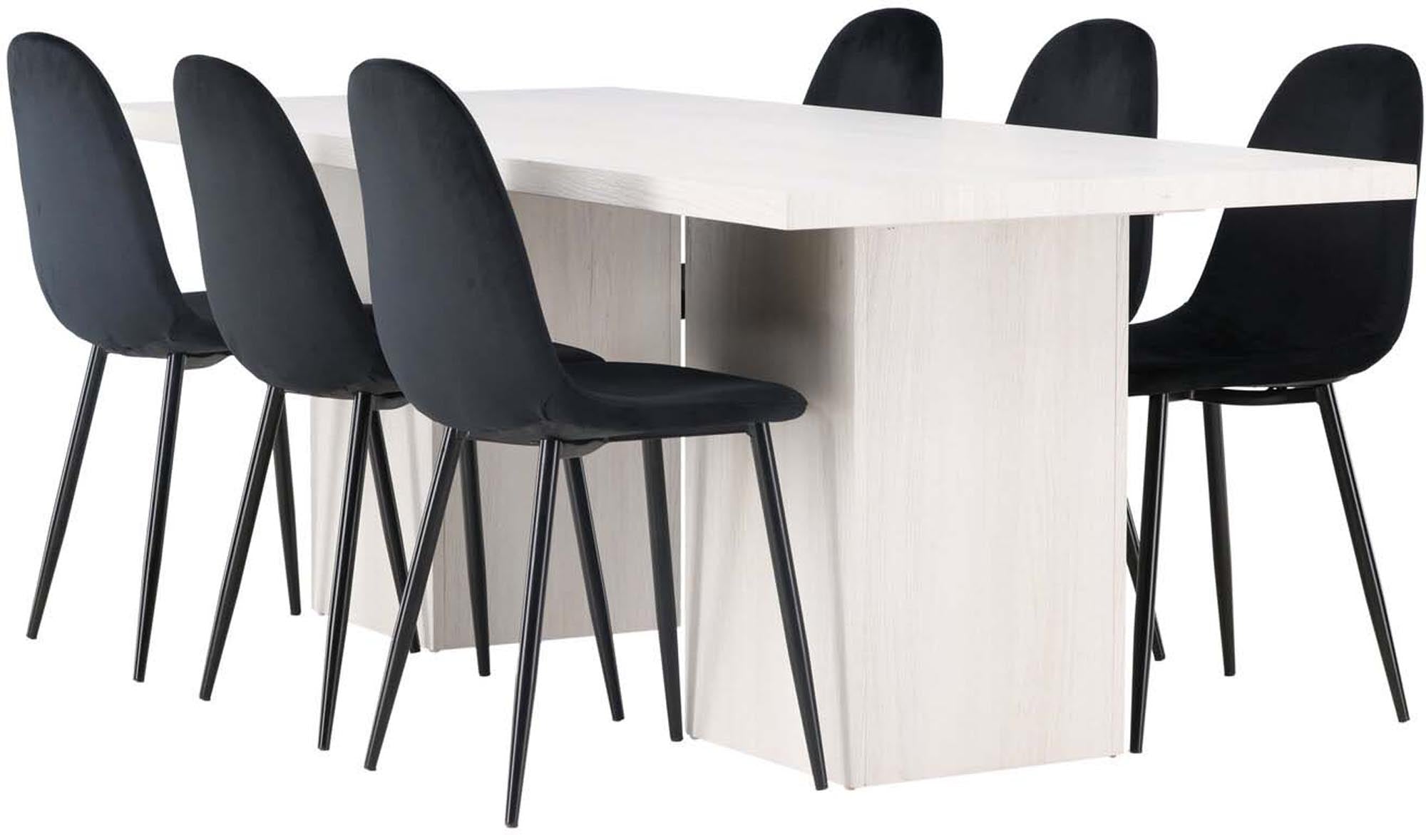 Stilvolles Olga Esszimmerset, 200cm Tisch, 6 Stühle von Venture Home.