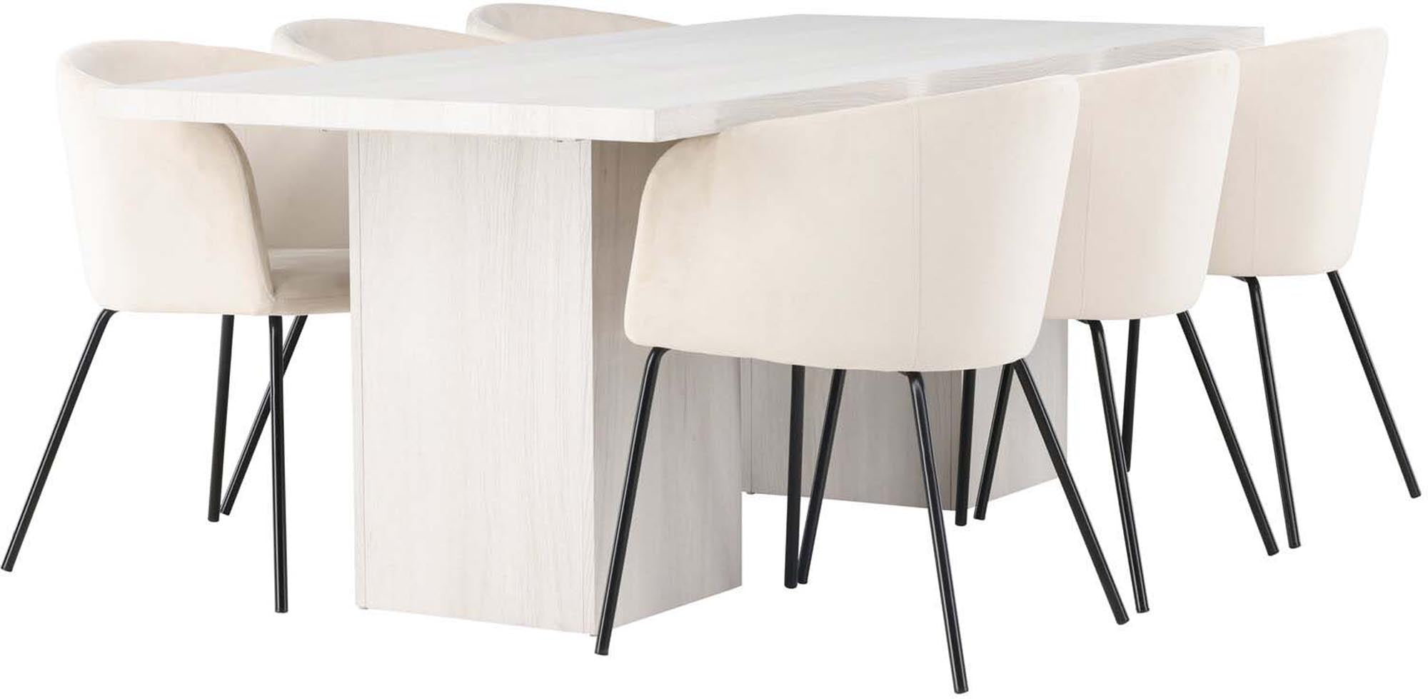 Stilvolles Olga Esszimmerset 200cm mit 6 Stühlen von Venture Home.