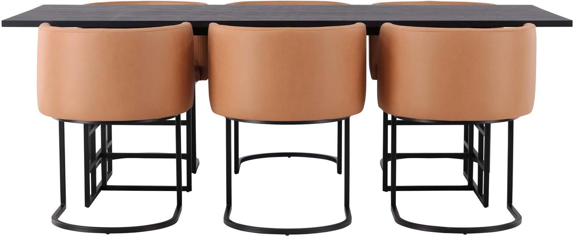 Entdecken Sie das Ystad Esszimmerset + Simrishamn 220cm/6St. von Venture Home – stilvoll, komfortabel und perfekt für Ihr Esszimmer!