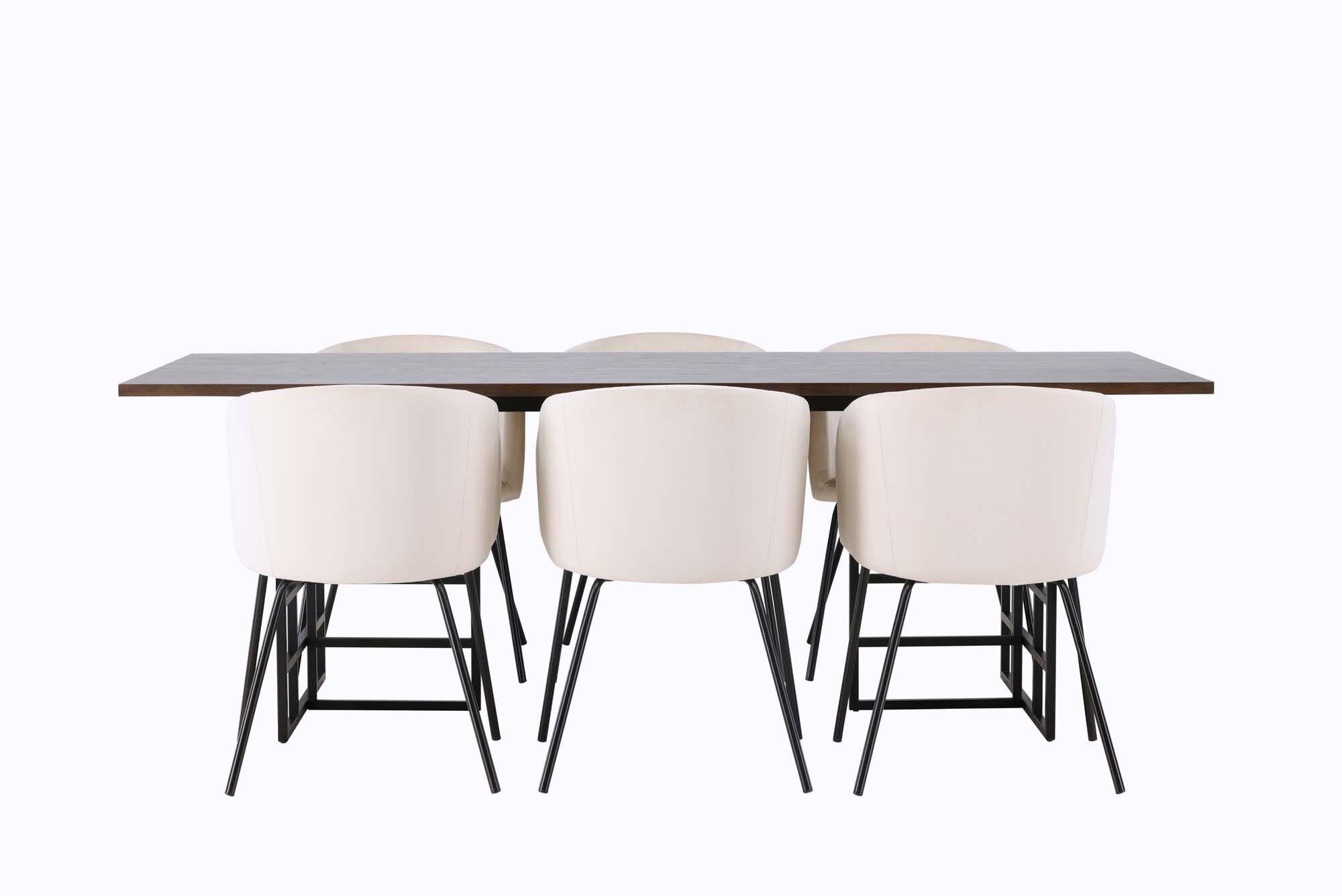 Ystad Esszimmerset + Berit: Modernes Industriedesign trifft auf eleganten Komfort. Ideal für gesellige Abende mit Familie und Freunden.