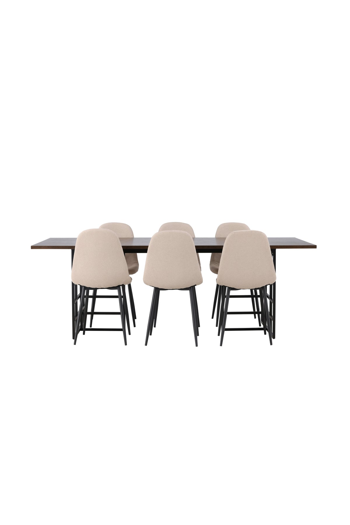 Ystad Esszimmerset + Polar 220cm/6St. in Beige, Schwarz präsentiert im Onlineshop von KAQTU Design AG. Esszimmerset ist von Venture Home