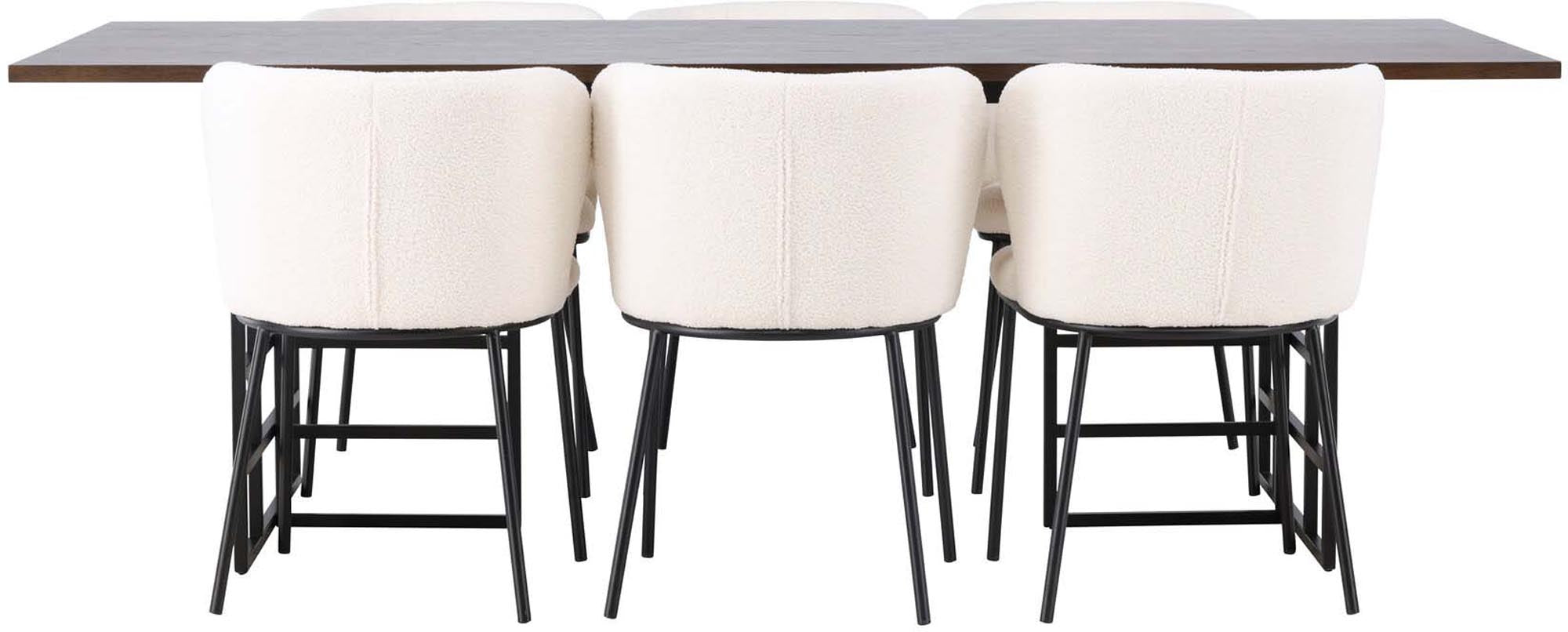 Entdecken Sie das Ystad Esszimmerset + Edina 220cm/6St. von Venture Home. Stilvoller Industriestil, hochwertige Materialien, ideal für gesellige Abende.