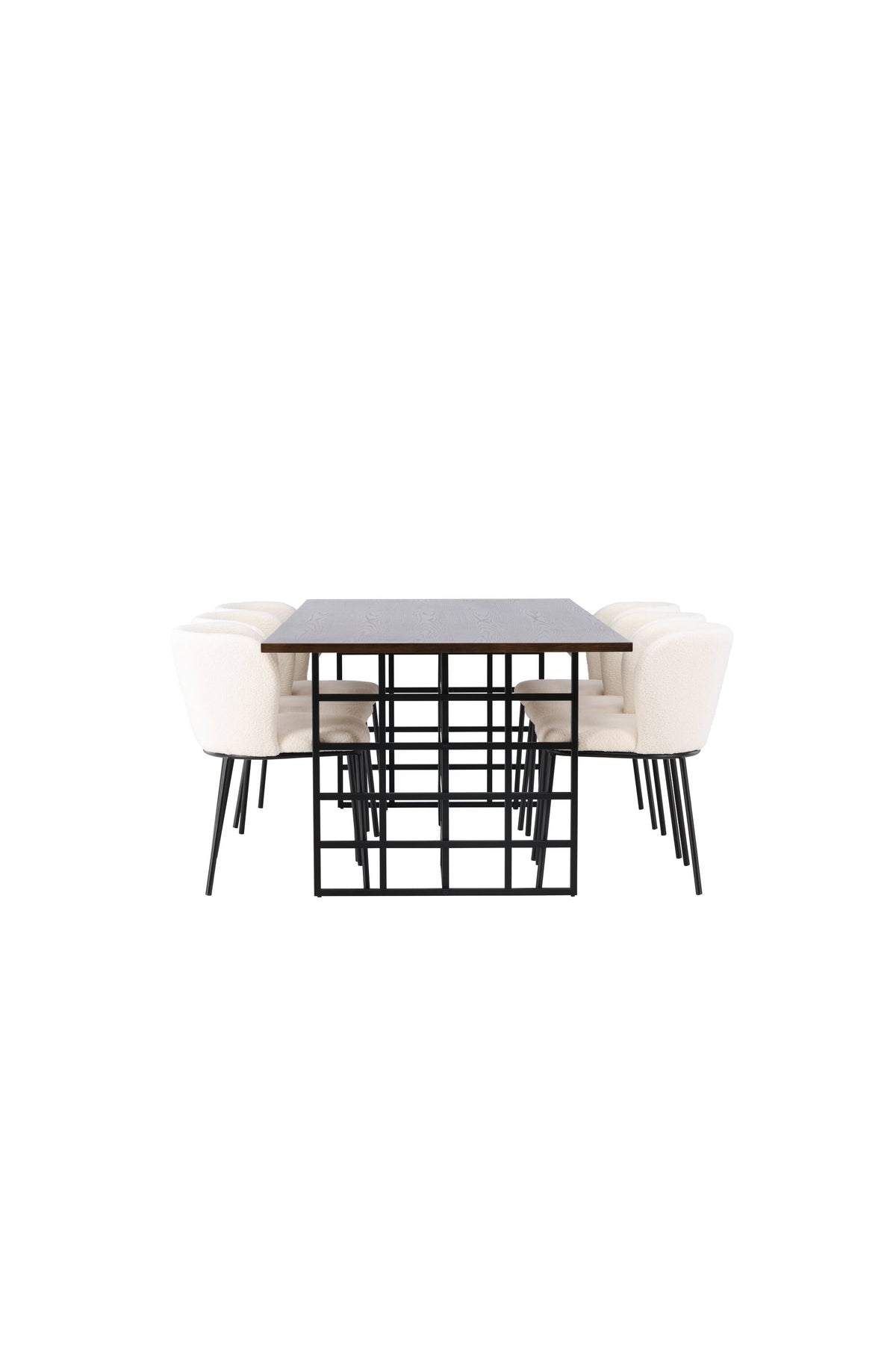Ystad Esszimmerset + Edina 220cm/6St. in Schwarz-Weiss präsentiert im Onlineshop von KAQTU Design AG. Esszimmerset ist von Venture Home