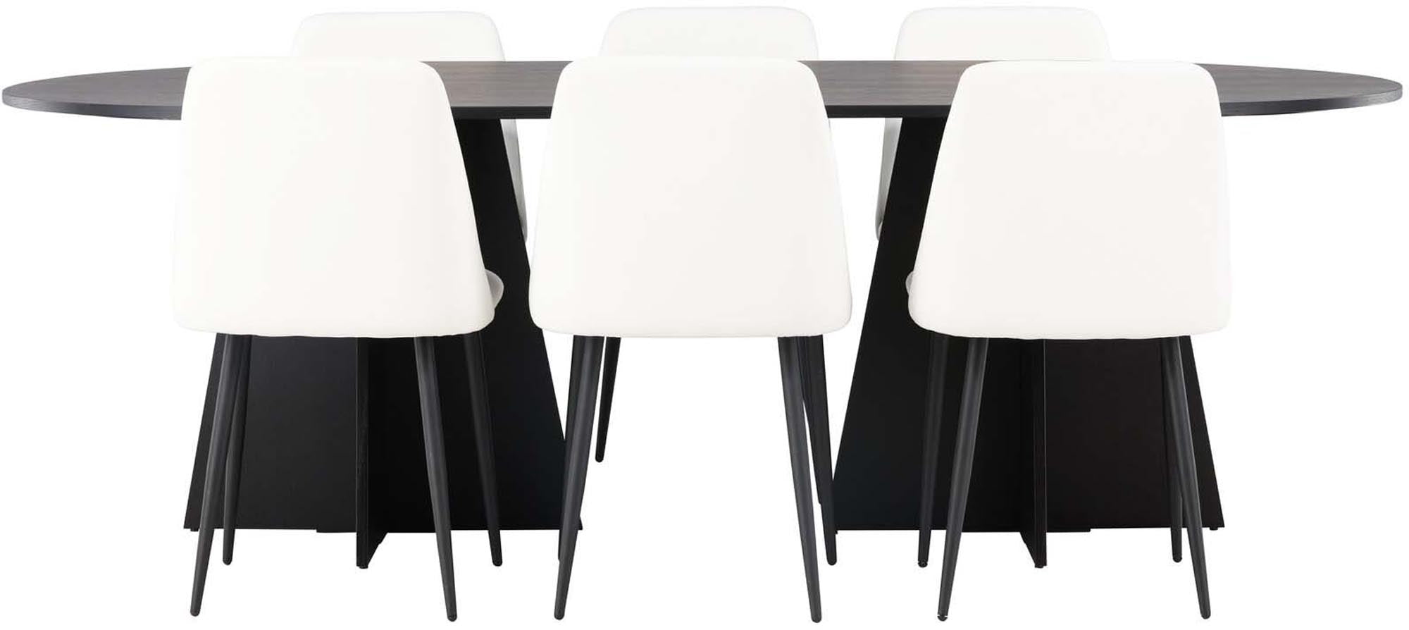 Stilvolles Bootcut Esszimmerset 230cm mit 6 Stühlen von Venture Home.