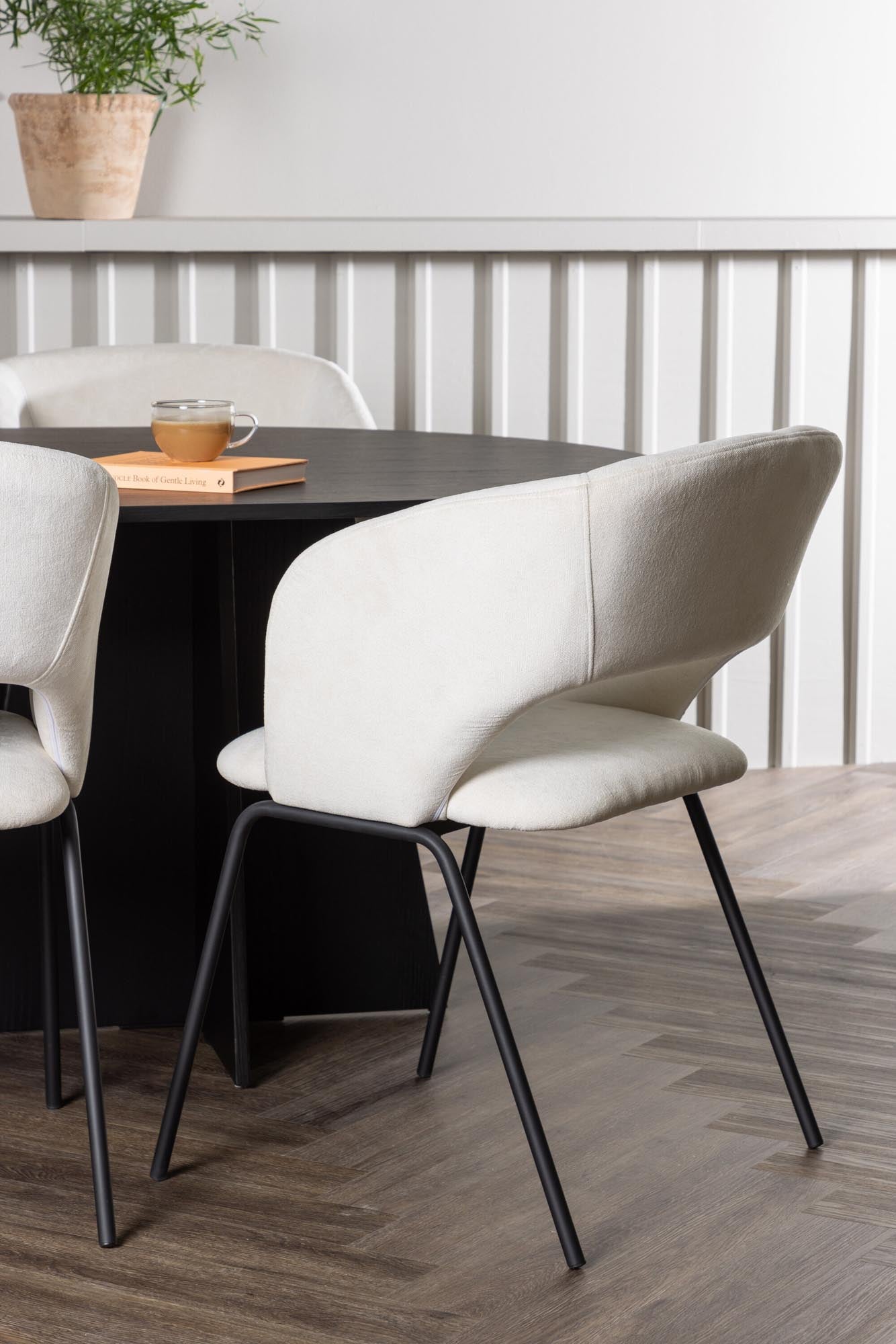 Stilvolles Bootcut Esszimmerset 230cm, 6 Stühle, von Venture Home.