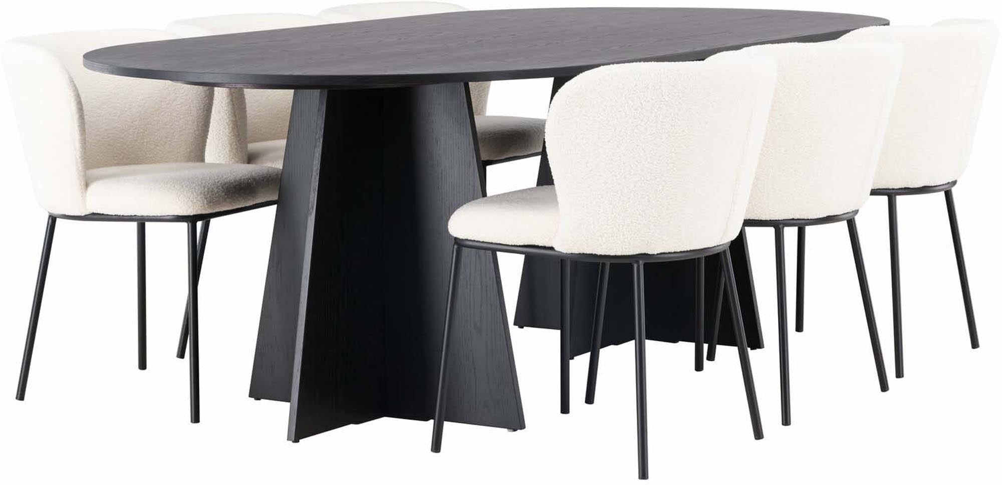 Modernes Esszimmerset Bootcut + Edina 230cm für 6 von Venture Home.