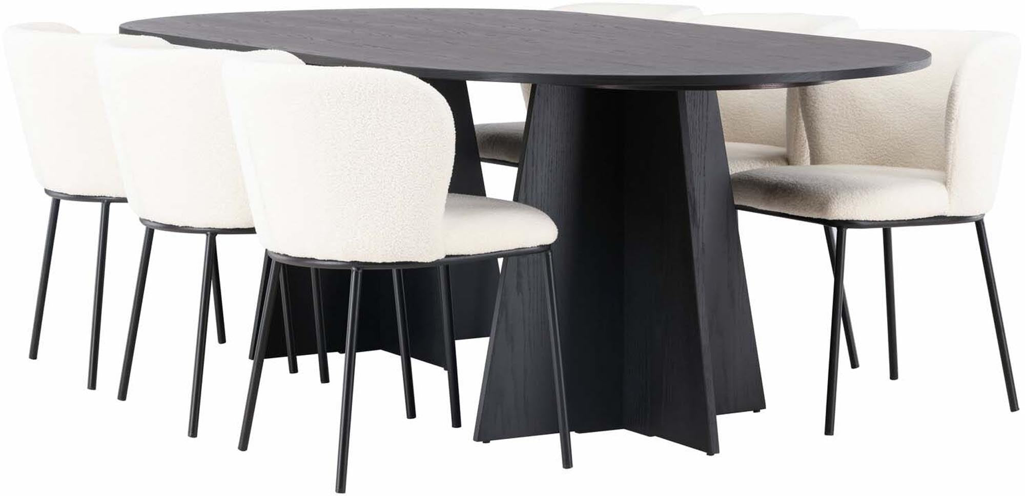 Stilvolles Esszimmerset Bootcut + Edina 230cm für 6 Personen.