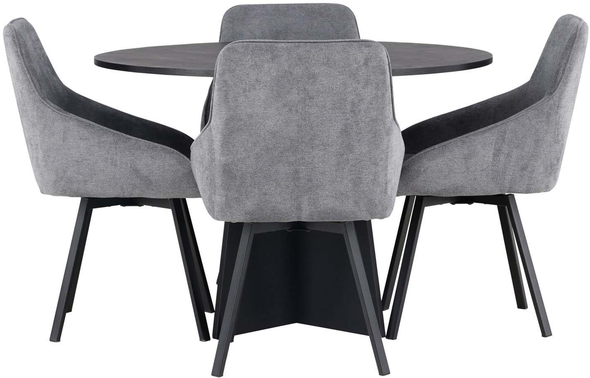 Stilvolles Bootcut Esszimmerset mit Rosie Tisch, 110cm, 4 Stühle.