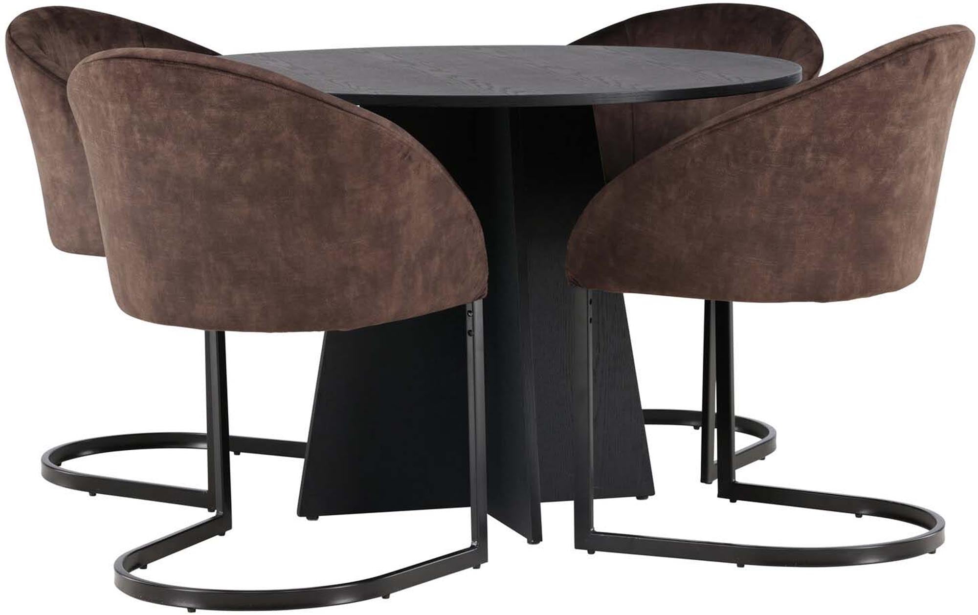 Elegantes Bootcut Esszimmerset Ø110cm für bis zu 4 Personen. Hochwertige Materialien und modernes Design für unvergessliche Momente.