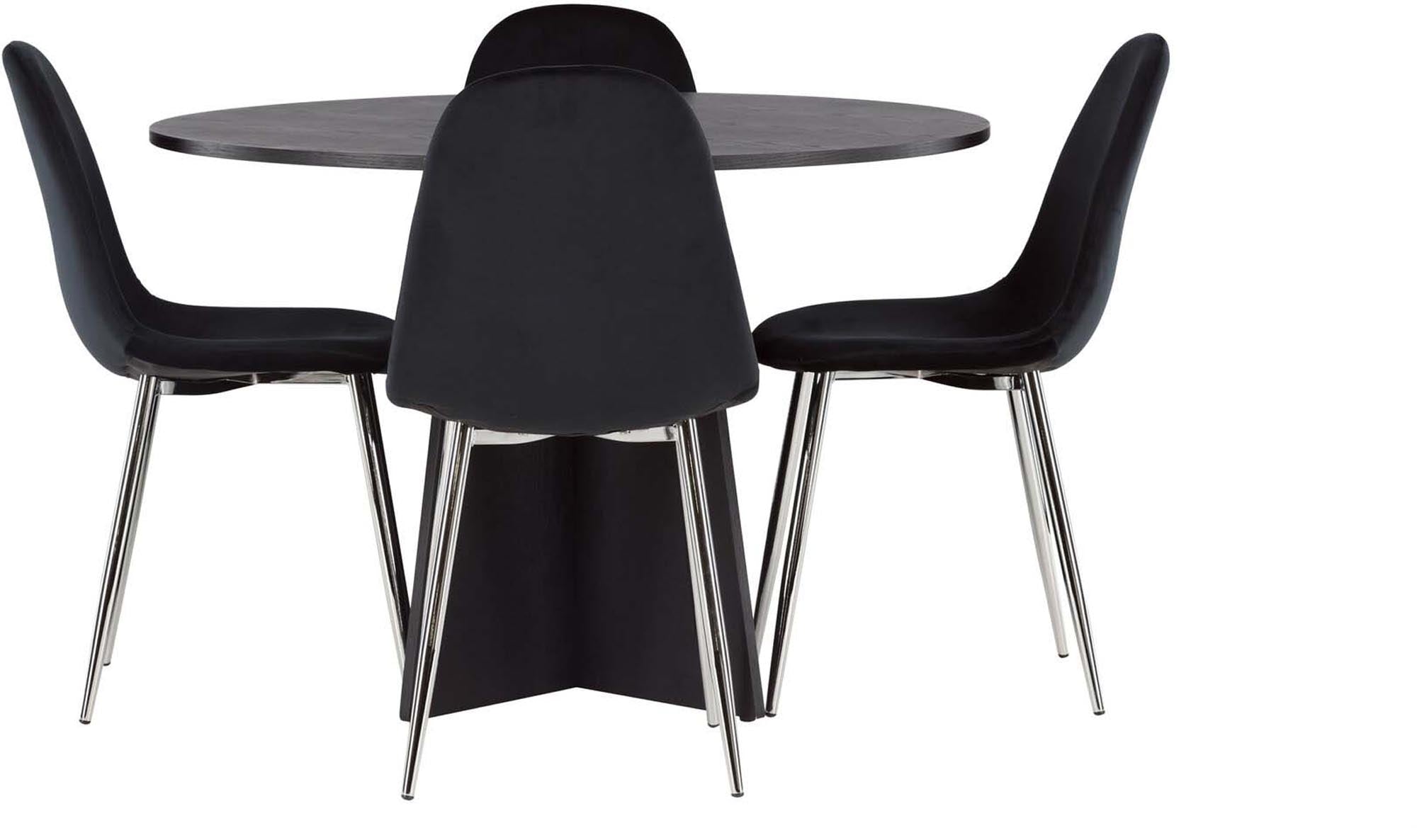 Elegantes Esszimmerset: Bootcut Tisch & 4 Polar Stühle, zeitlos.