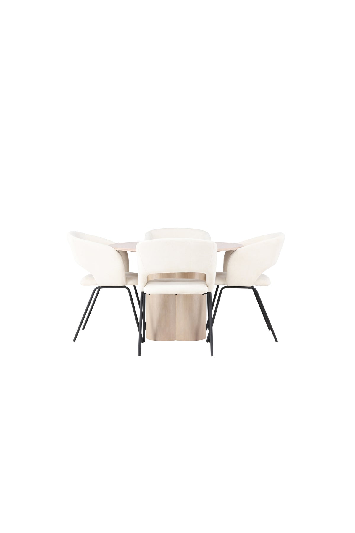 Olivia Esszimmerset + Day ⌀110cm/4St. in Natur / Schwarz / Weiss präsentiert im Onlineshop von KAQTU Design AG. Esszimmerset ist von Venture Home