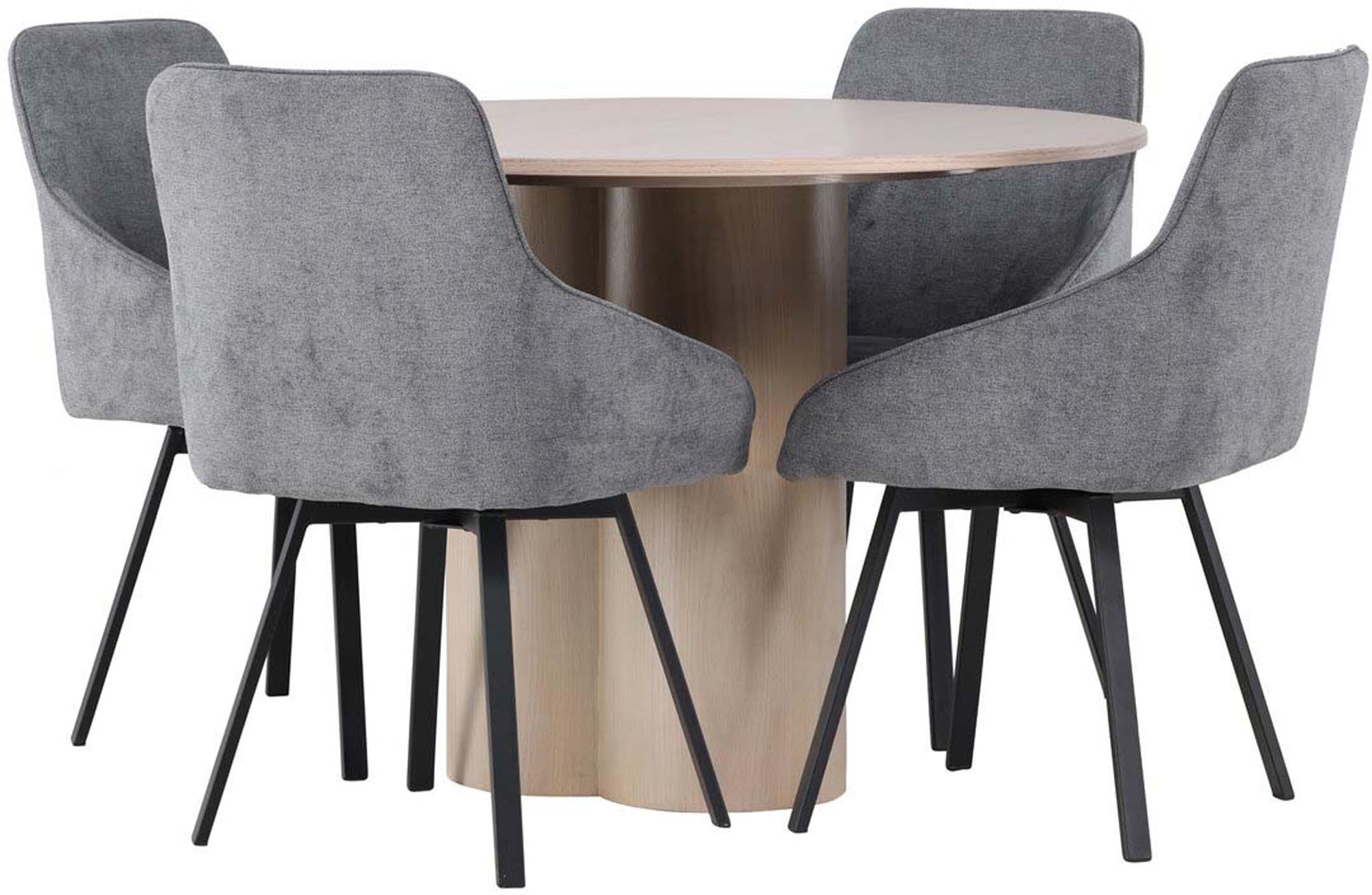 Venture Home Olivia Set: Moderner Tisch mit 4 komfortablen Stühlen.