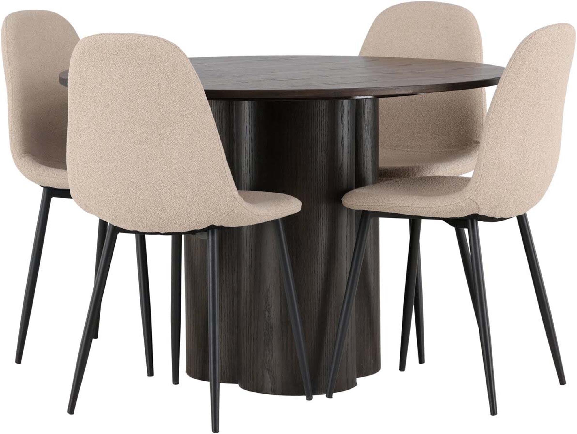 Stilvolles Olivia Esszimmerset für 4, perfekt für elegante Mahlzeiten.