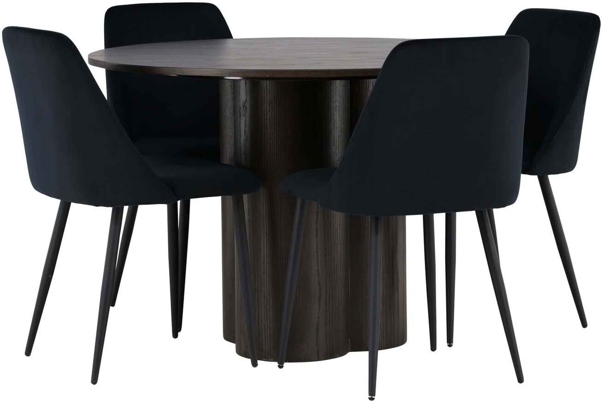 Stilvolles Olivia Esszimmerset, 110cm, 4 Stühle, von Venture Home.