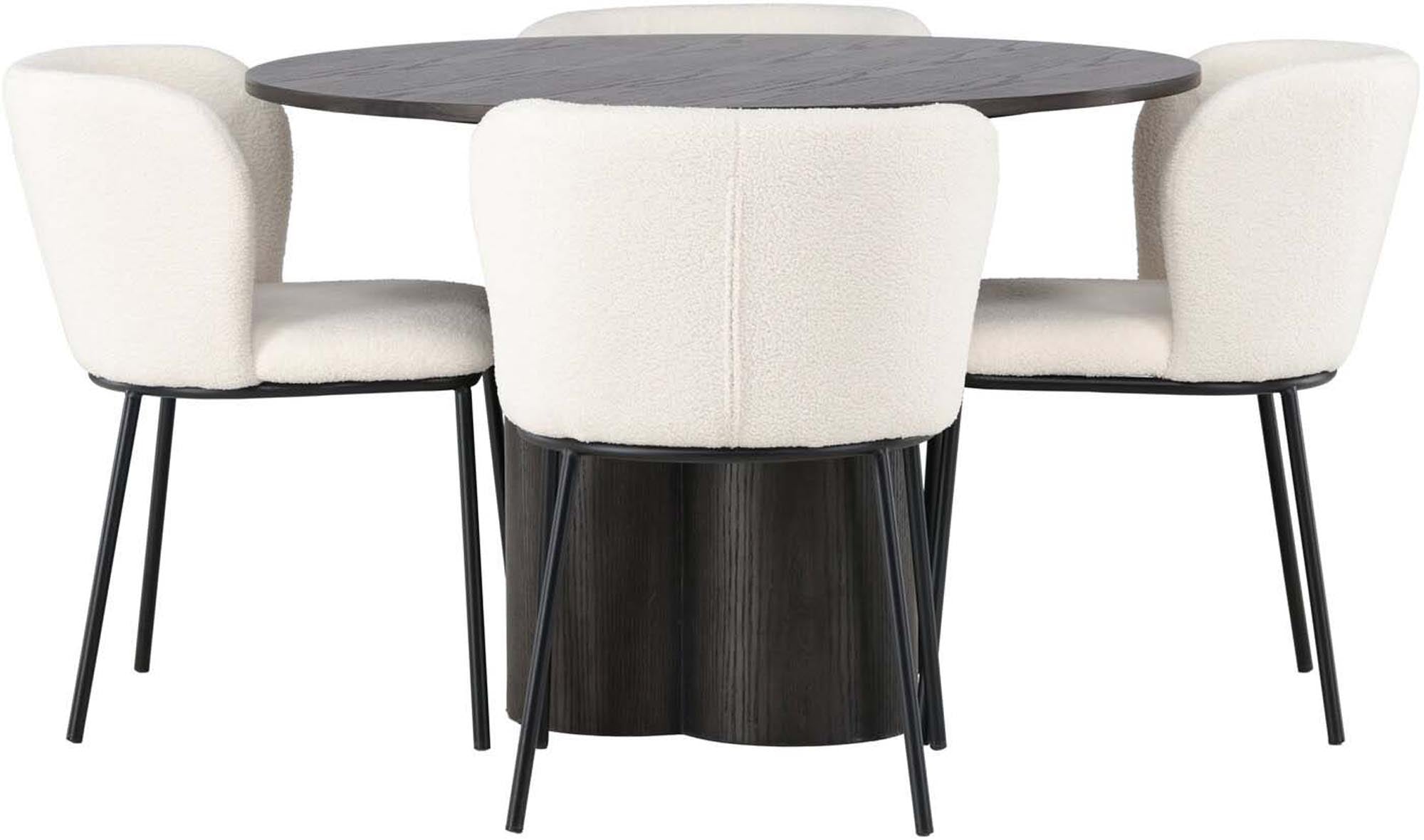 Entdecken Sie das stilvolle Olivia Esszimmerset + Edina von Venture Home – ideal für gesellige Abende und elegante Esszimmergestaltung.