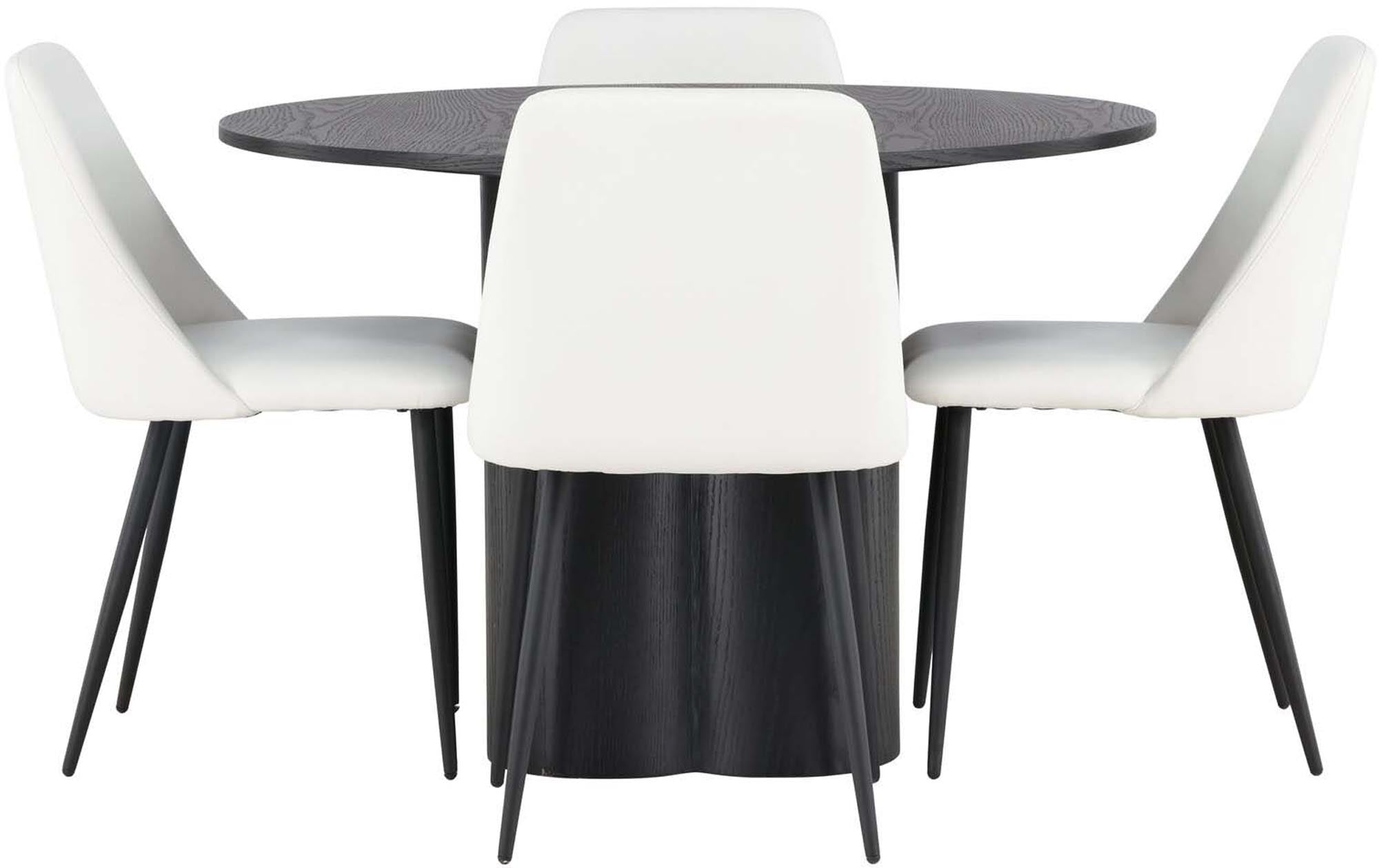 Modernes Olivia Esszimmerset, 110cm, 4 Stühle, von Venture Home.