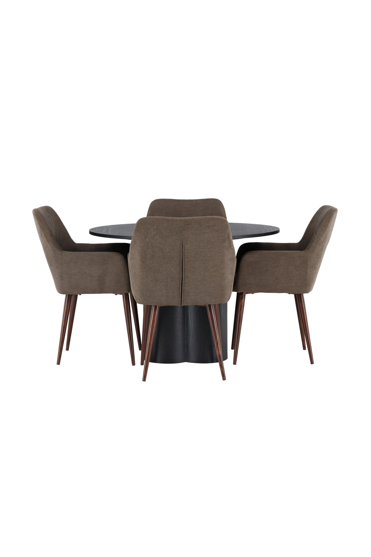 Olivia Esszimmerset + Tomorrow ⌀110cm/4St. in Braun präsentiert im Onlineshop von KAQTU Design AG. Esszimmerset ist von Venture Home