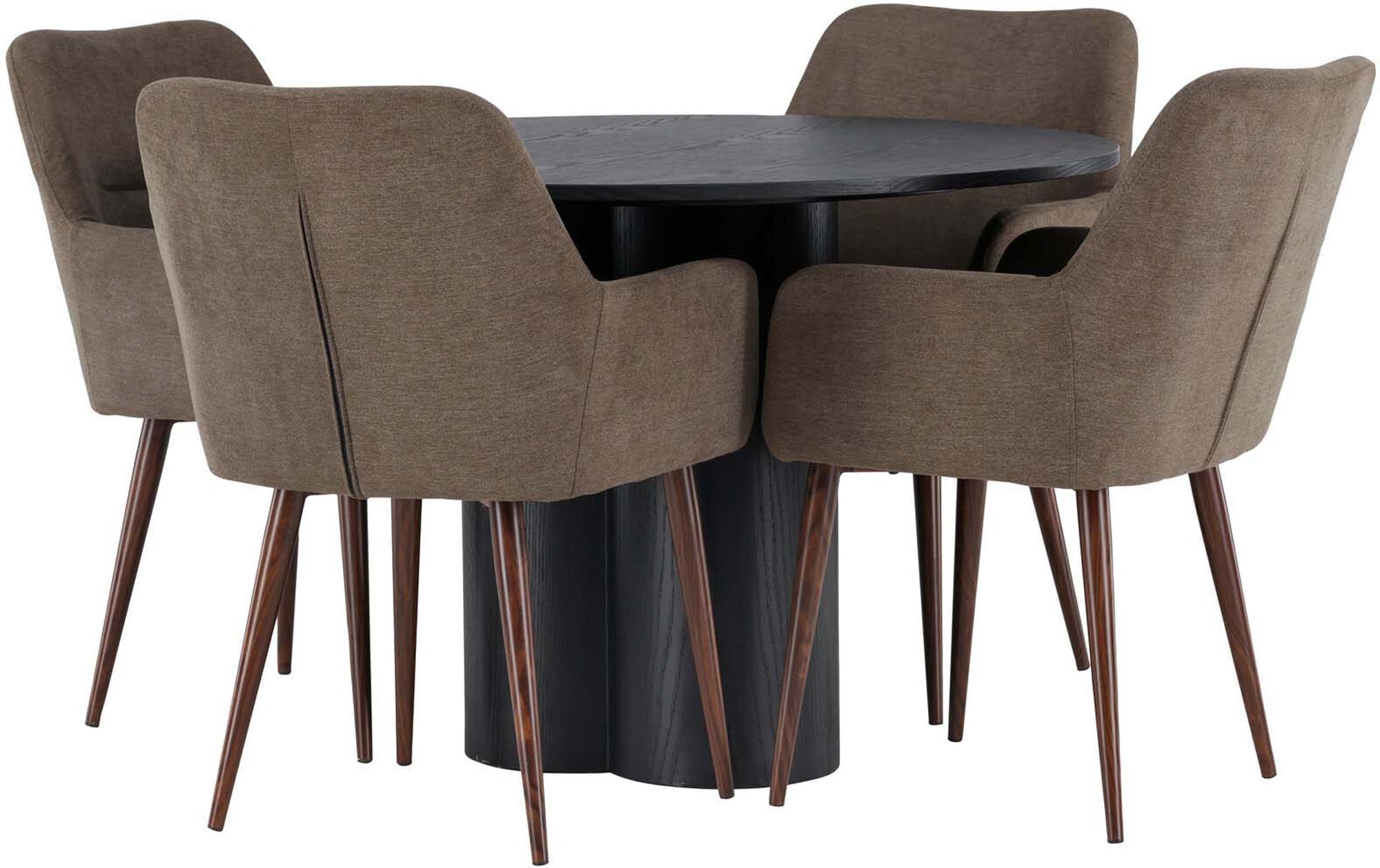 Modernes Olivia Esszimmerset, 110cm Tisch, 4 Stühle von Venture Home.