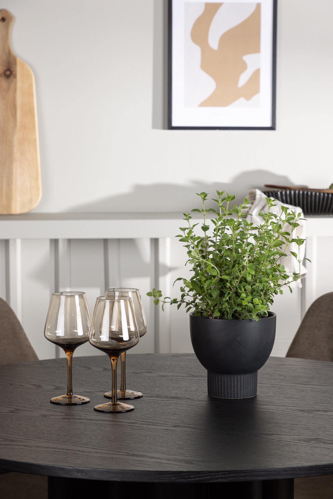 Elegantes Olivia Esszimmerset mit 4 Stühlen, 110cm Tisch von Venture.