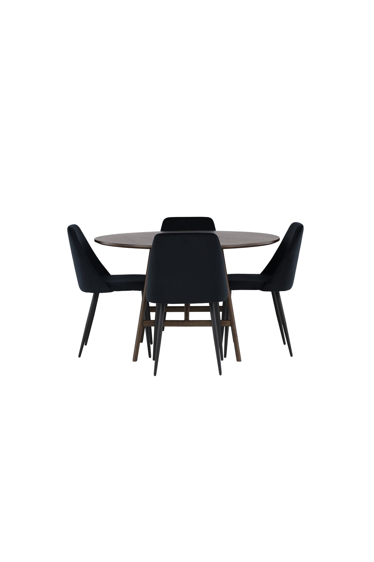 Kaseindon Esszimmerset + Night ⌀100cm/4St. in Schwarz präsentiert im Onlineshop von KAQTU Design AG. Esszimmerset ist von Venture Home