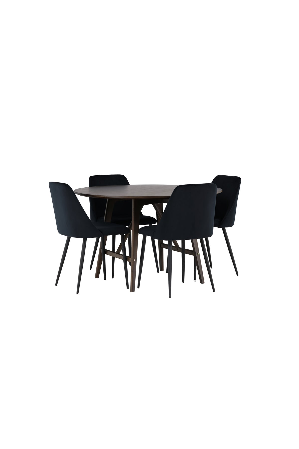 Kaseindon Esszimmerset + Night ⌀100cm/4St. in Schwarz präsentiert im Onlineshop von KAQTU Design AG. Esszimmerset ist von Venture Home