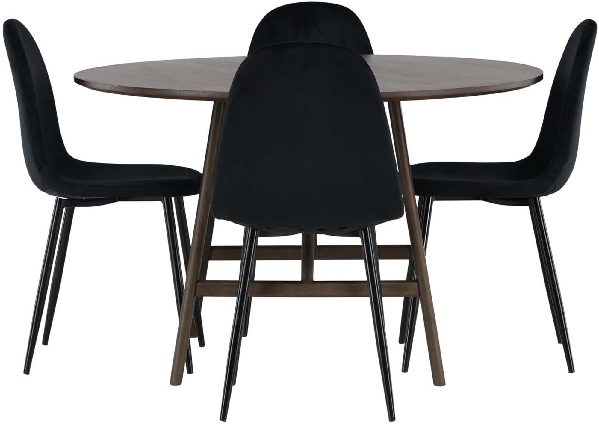 Stilvolles Kaseindon Esszimmerset mit Polar Tisch, 100cm, 4 Stühle.