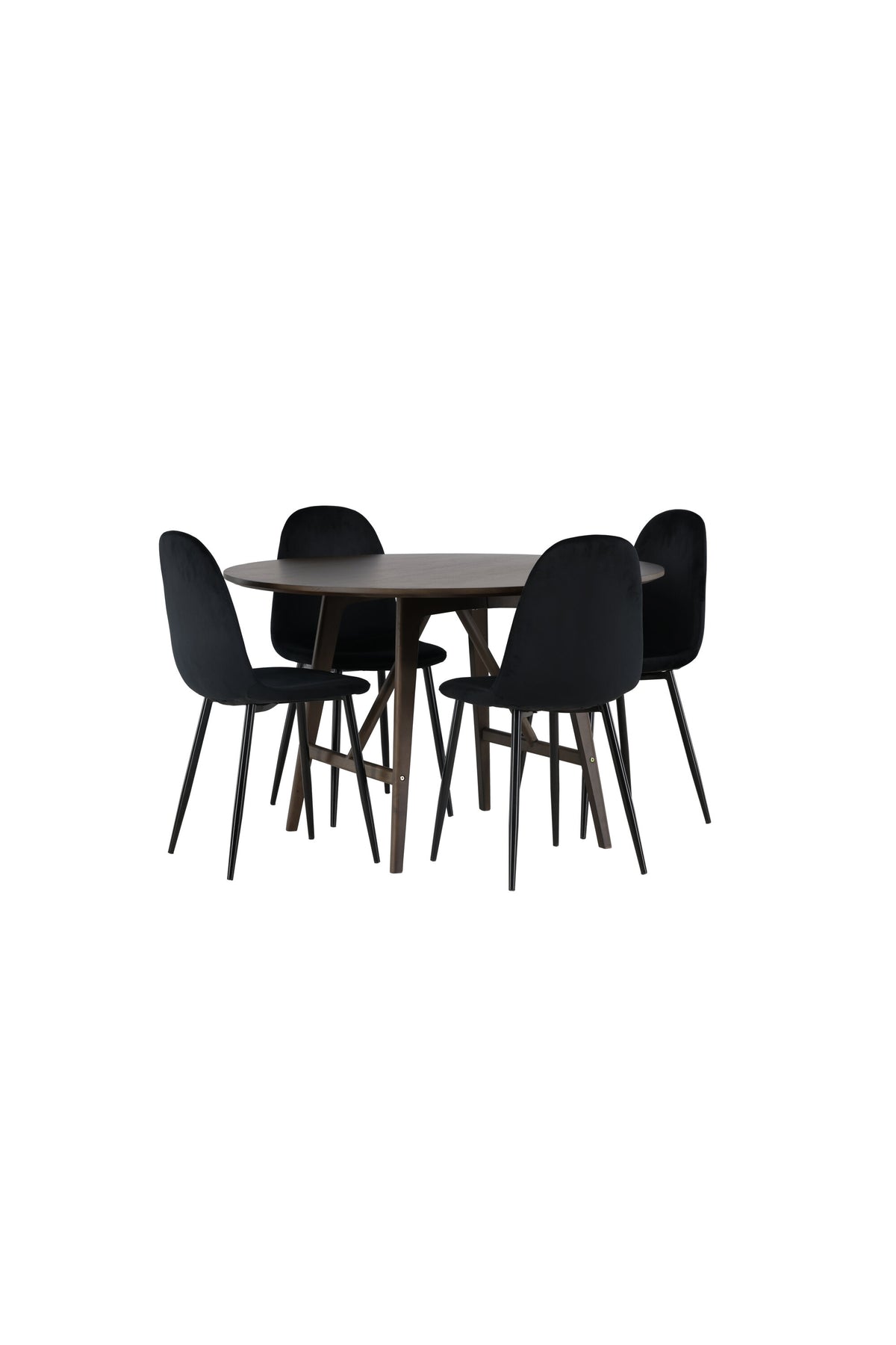 Kaseindon Esszimmerset + Polar ⌀100cm/4St. in Schwarz präsentiert im Onlineshop von KAQTU Design AG. Esszimmerset ist von Venture Home
